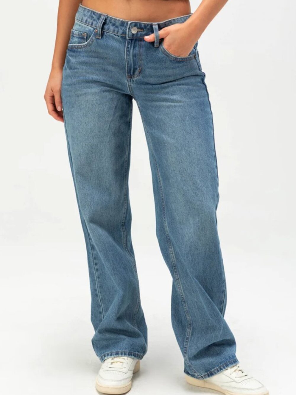 RSQ Womens Low Rise Loose Straight Jeans